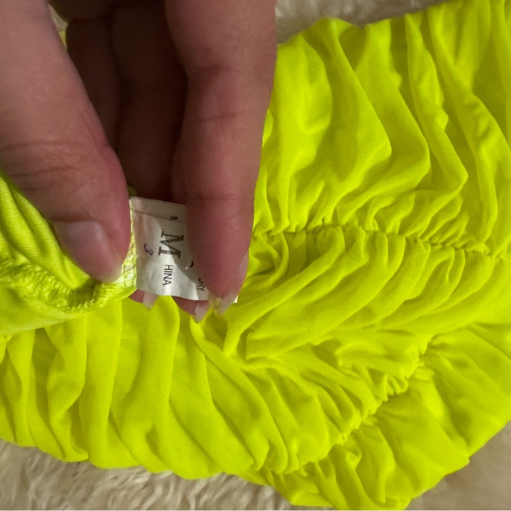 Amazon Neon Bodycon Ruched Dress - Picture 4 of 5